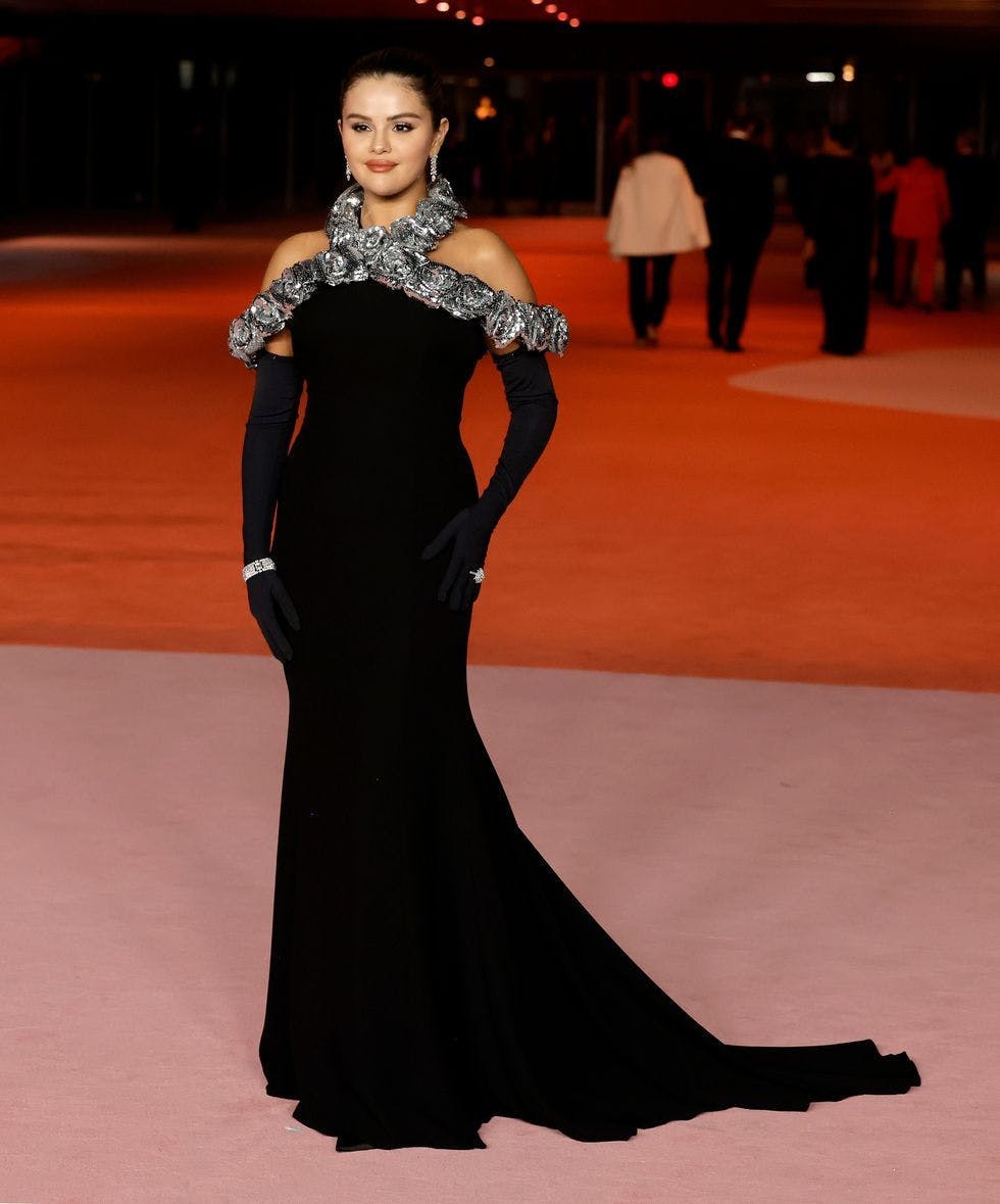 dress fashion formal wear evening dress adult female person woman gown long sleeve